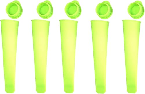 Miniatura 9 de SEIWEI Molde de silicona para paletas de helado, 5 piezas, bolsa de paletas para helados, fabricante de moldes para paletas de hielo con tapa,