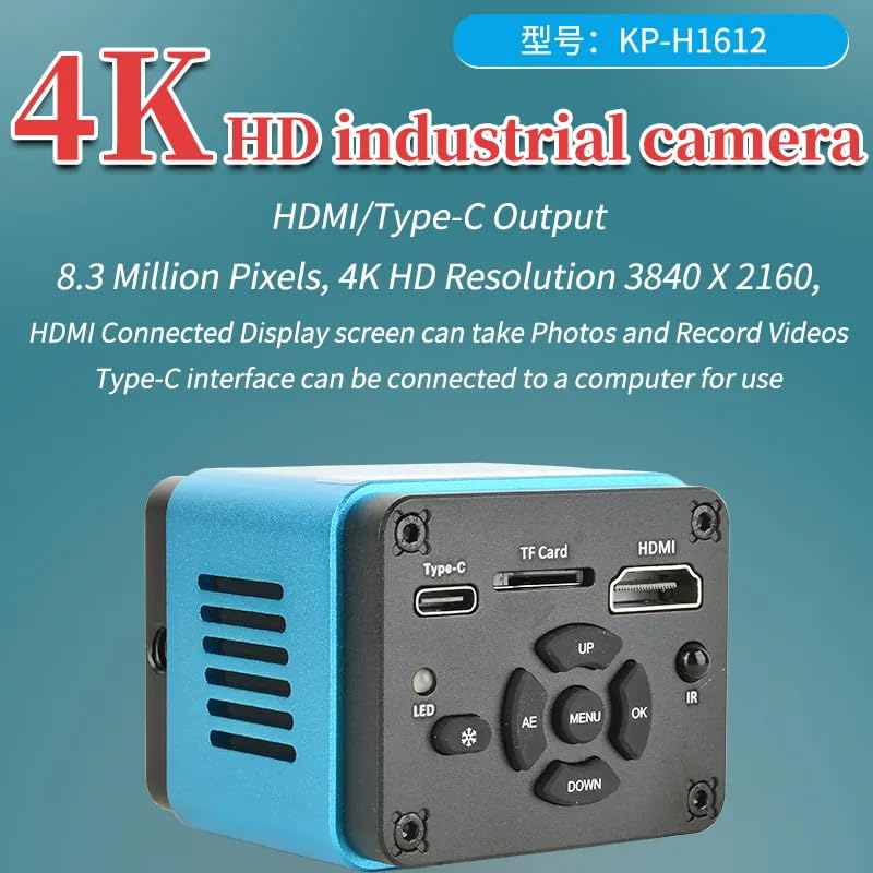 Image of 4K HD Microscope Camera 8.3MP 3840 x 2160 Resolution USB Industrial Microscope Camera for Digital Video and Photo