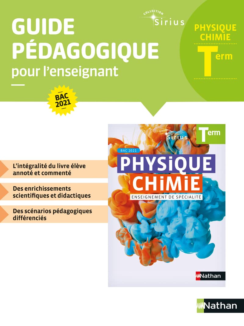 Physique Chimie Terminale - Livre Professeur 2020: Guide pédagogique pour l'enseignant