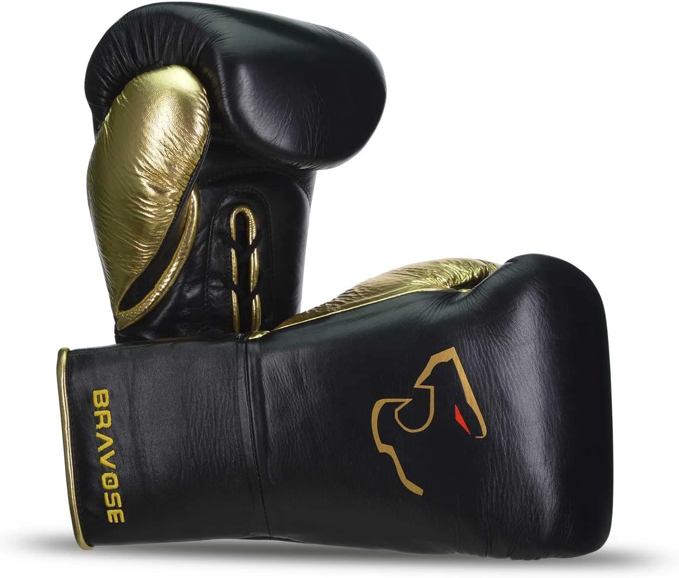BRAVOSE Lace Up Boxing Gloves Elite 2.0 Pro Professional Laced Boxing