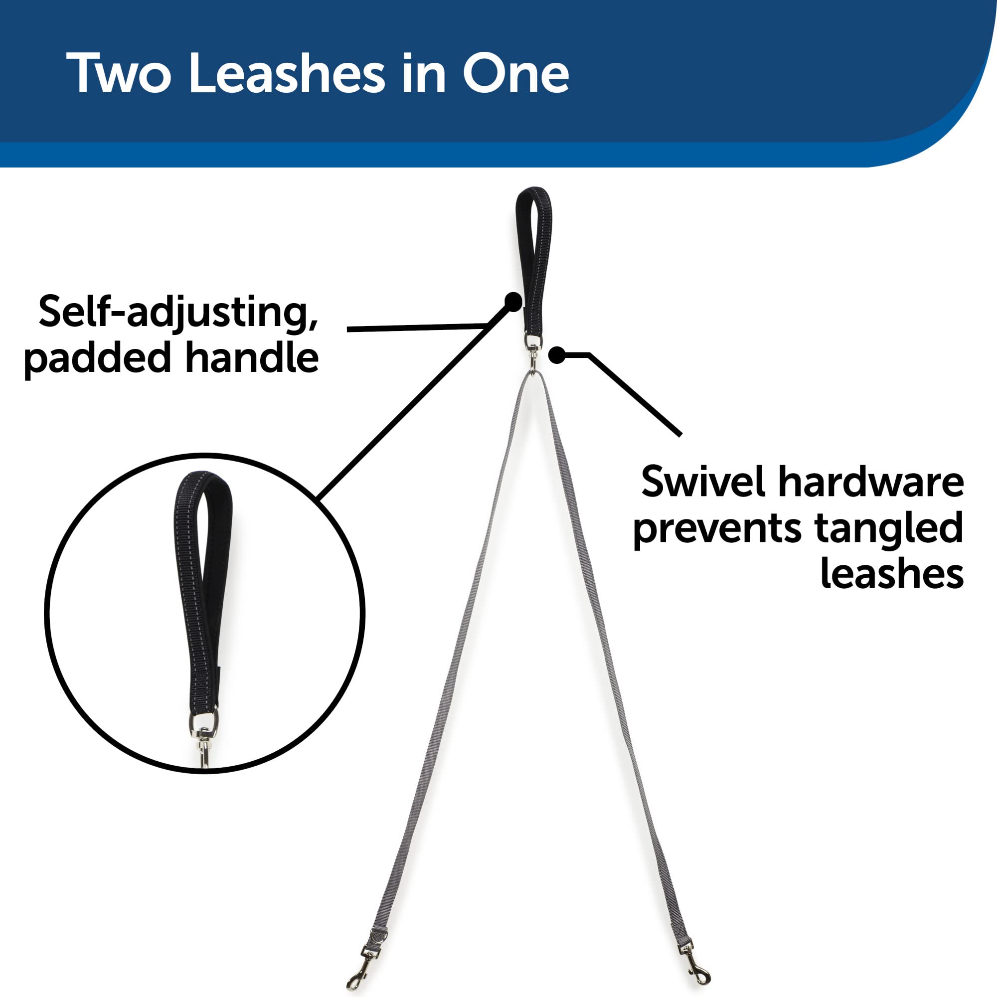 PetSafe 3 in 1 Harness with Two Point Control Leash, No-Pull Harness, Large, Black - Image 4