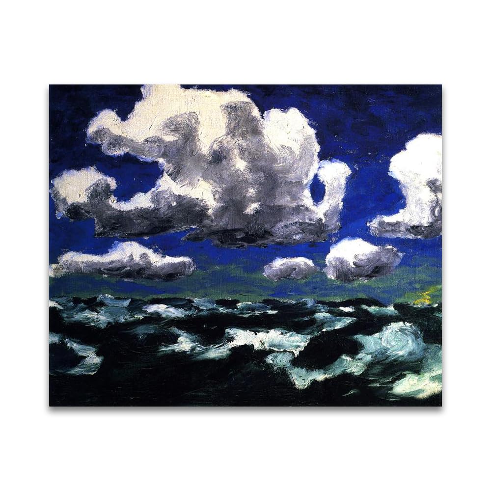 LZ6J8C9 Emil Nolde《Summer Clouds》Famous Canvas Painting Reproductions.(60x70cm(23.7x27.5in)/Frameless)