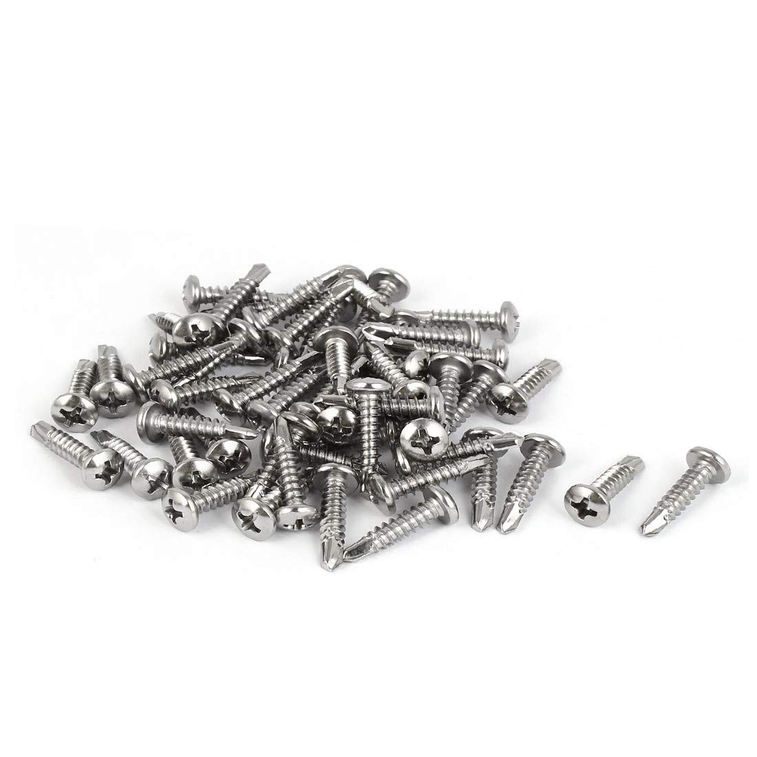 New Lon0167 M4.2 x Featured 19mm #8 Male reliable efficacy Thread Phillips Pan Head Self Tapping Drilling Screws 50 Pcs(id:94a 62 ad 6cb)
