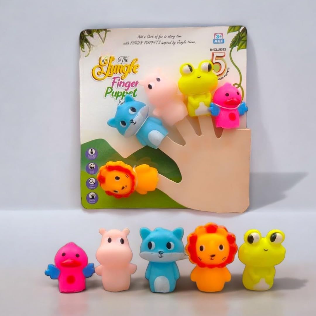 SARASI Jungle Finger Puppets for Kids, Fun at Your Fingertips, Waterproof, Finger Puppets Toy, [Pack of: 1, 5Pcs Puppets, Multicolor] (B0DGQMW473) Amazon Price History, Amazon Price Tracker