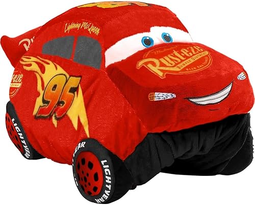 Pillow Pets Disney Pixar Cars 3, Rayo McQueen, juguete de peluche de 16 pulgadas