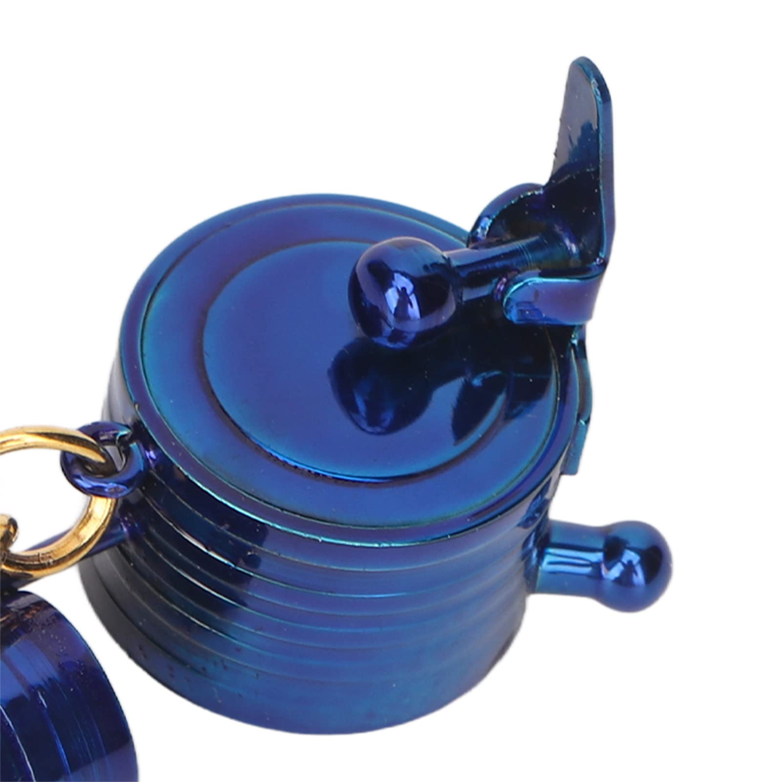 Porte-clés Mini Batterie, Métal Portable Instrument Porte-clés Percussion Tambour Charme Pendentif Porte-clés Mini Percussion Instrument Ornement Décoration pour Artisanat Musique Cadeaux(Bleu)