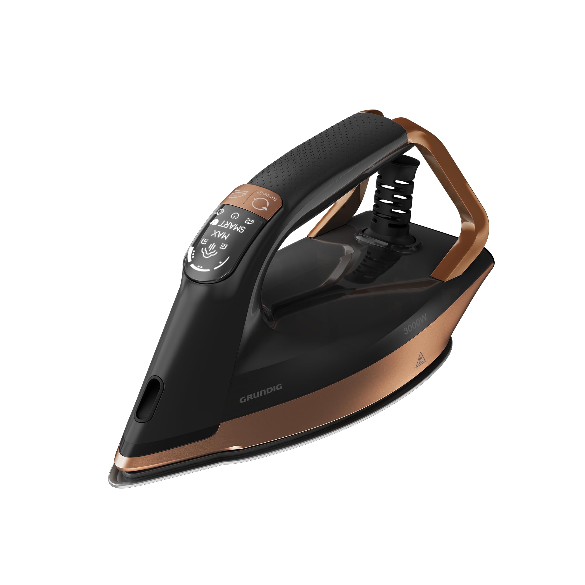 GRUNDIG SIS 9180 Dampfbügelstation, 3.000 W, SteamSense Bewegungssensor, 8 Bar Dampfdruck, 1,8 Liter, Smart Mode, keramikbeschichtete ActiGlide Sohle, Drip Stop; Schwarz/Braun