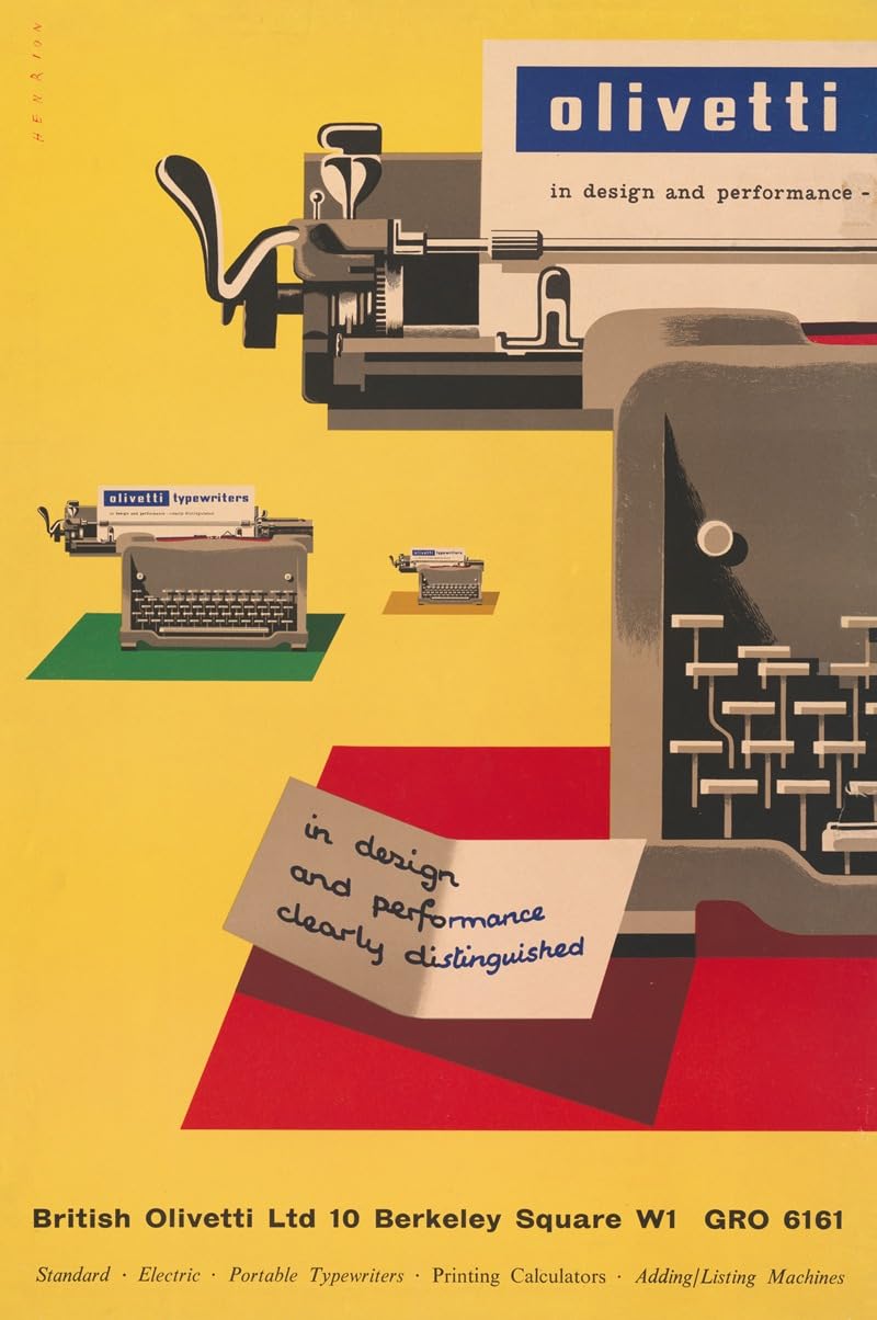 Amazon.com: Olivetti in design and performance (1950) Poster Print