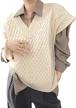 トップス clesste OVERSIZED DRIVERS KNIT VEST ssstein / Oversized Drivers Knit Zip Vest (Military Khaki