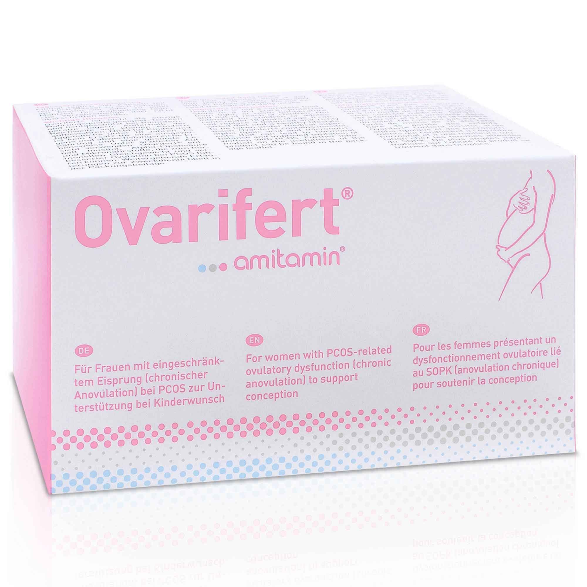 amitamin© Ovarifert | bei PCOS | 360 Kapseln | Mit Myo Inositol uvm | vegan | Bei Kinderwunsch + Schwangerschaft | mit Myo Inositol, D-chiro-Inositol, Vitamin C, D, B12 uvm. | deutsche Herstellung