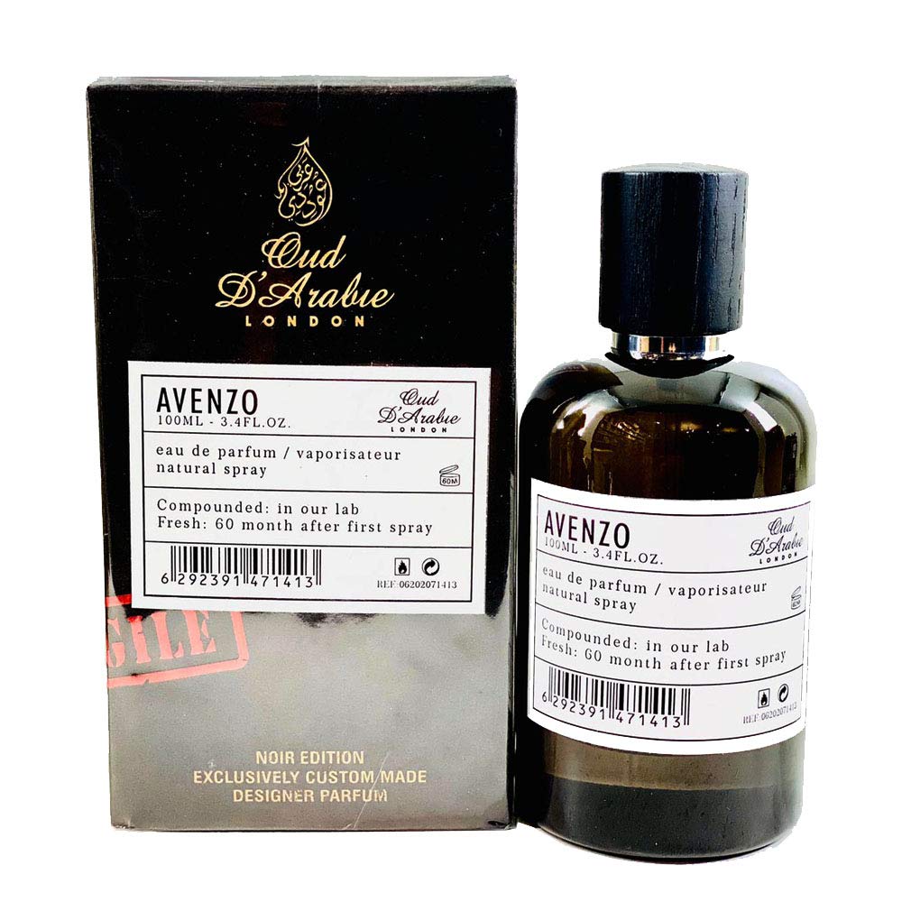 AVENZO (Unisex) 100ml EDP Perfume,Blackcurrant, Italian bergamot, French apples, Pineapple,by Oud D'Arabie London