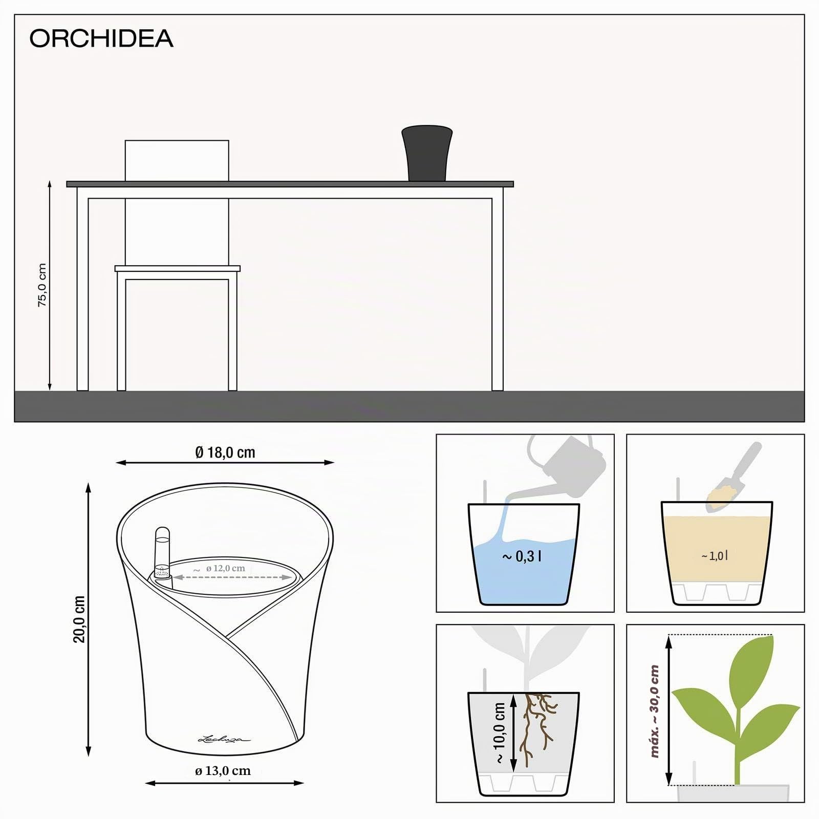 Lechuza ORCHIDEA Blanco Mate 13960