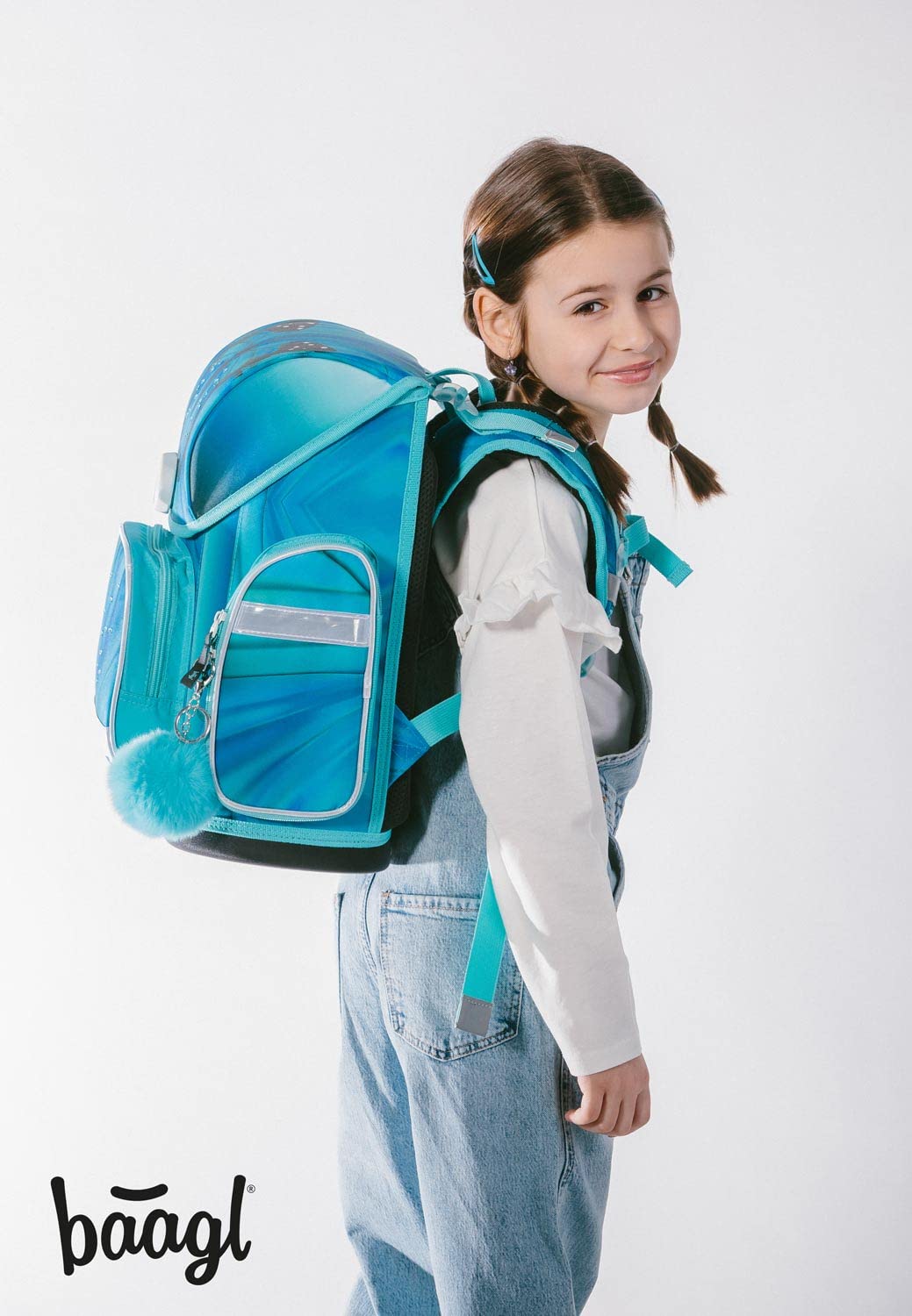 Baagl Juego de 3 mochilas escolares Ergo para 1ª clase, mochila ergonómica para escuela primaria con correa para el pecho, mariposa, Juego de mochila escolar