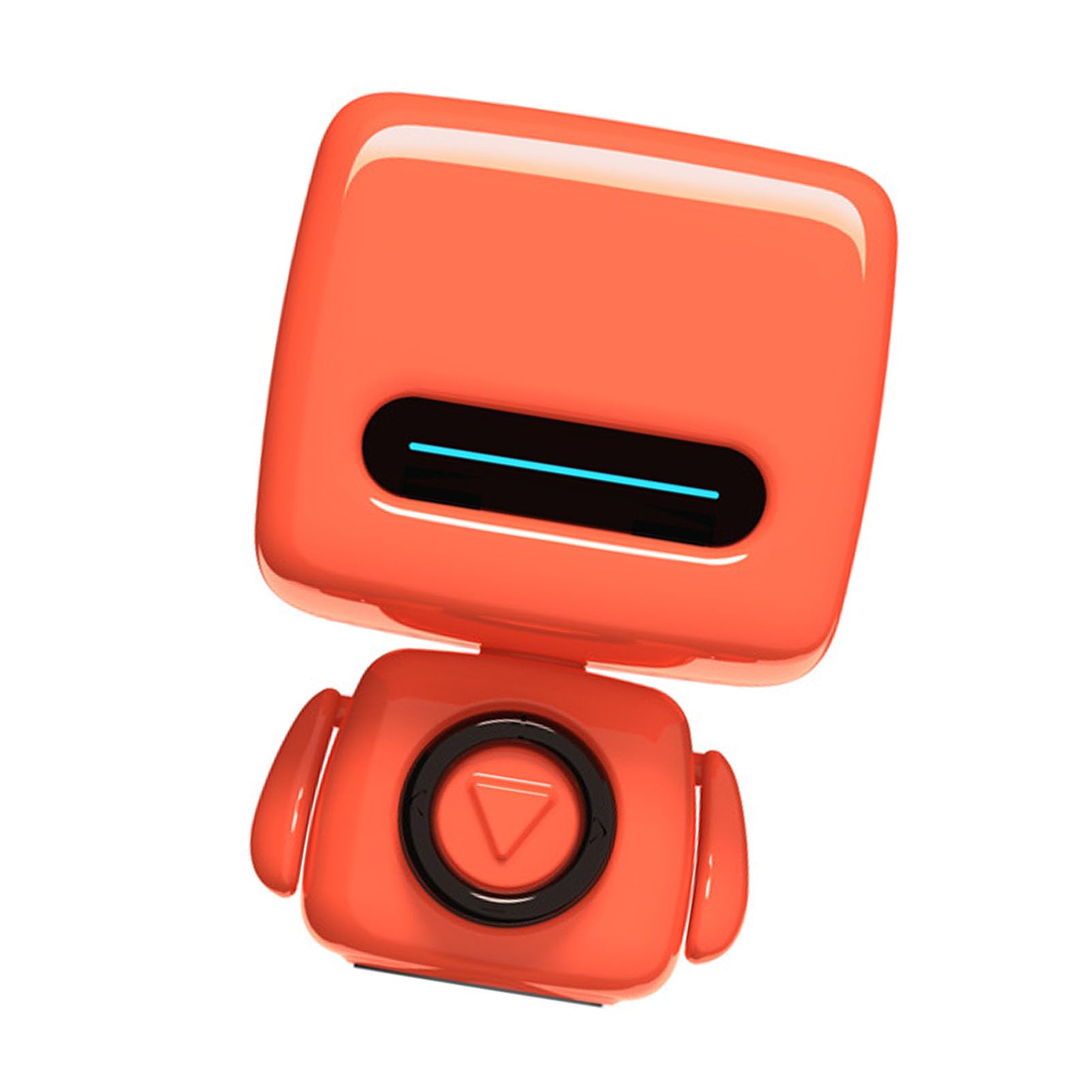 FOSA Smart Speaker Multifunction Compact Built in Mic Portable Speaker Bass Cute Robot Shape for Photo Taking Orange