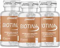 Kit 3x Biotina Pura 100% Idr - Firmeza & Crescimento