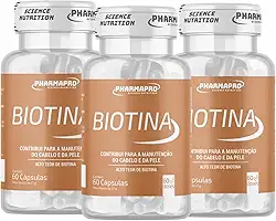 Kit 3x Biotina Pura 100% Idr - Firmeza & Crescimento