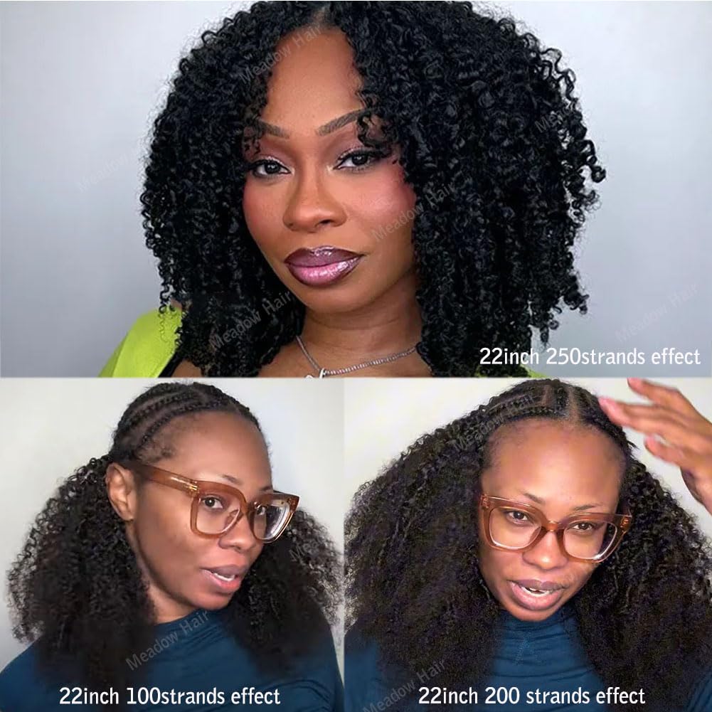 Human Hair Crochet Extensions 18in Pre-Separated Curly for Braiding Twist Ship From US] Deep Wave Knotless Pre-Separated Crochet Hair  main image 4