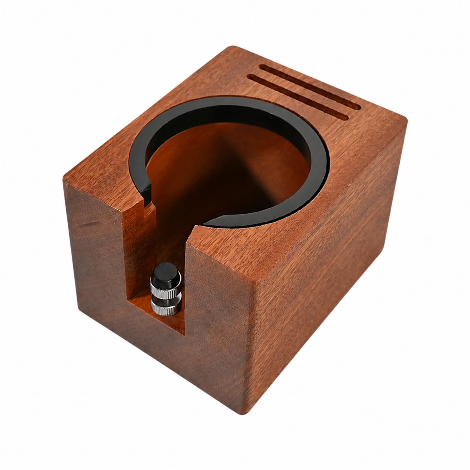 predolo Base Tamper in Legno Regolabile Stazione di Pressatura Caffè Pratico Organizer da Banco per Caffè Professionisti, 58mm, Senza Secchio Interno