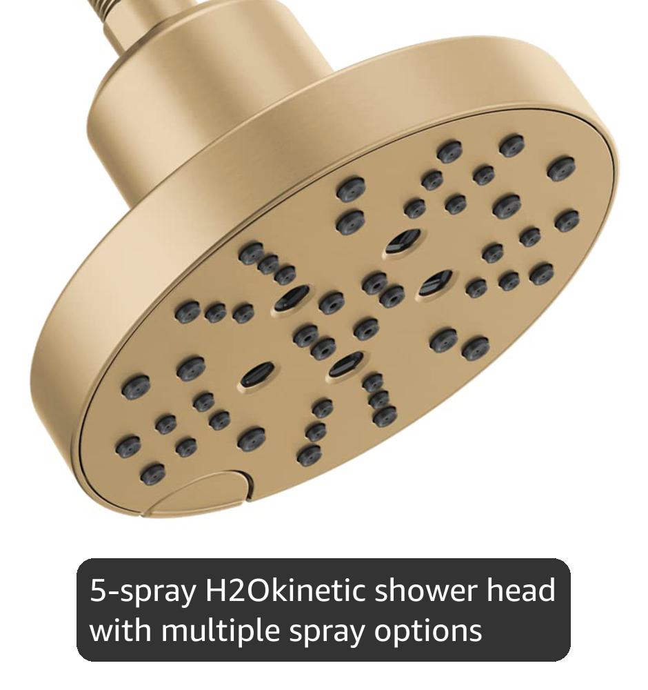 Delta Nicoli 14 Series H2Okinetic Shower Faucet Set, Brushed Gold
