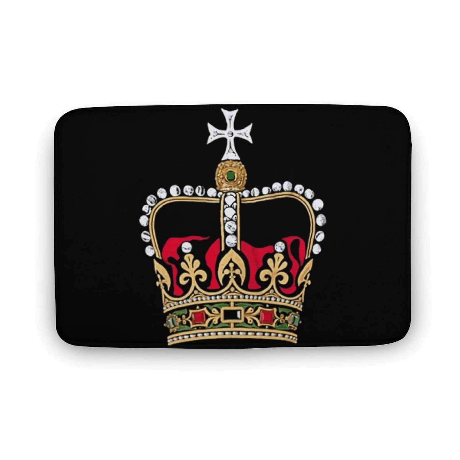 Royal Crowness(4) Coral Velvet Rugs Non-Slip Bathroom Rugs Soft Kitchen Rug Floor Carpet for Home Decor 19.7