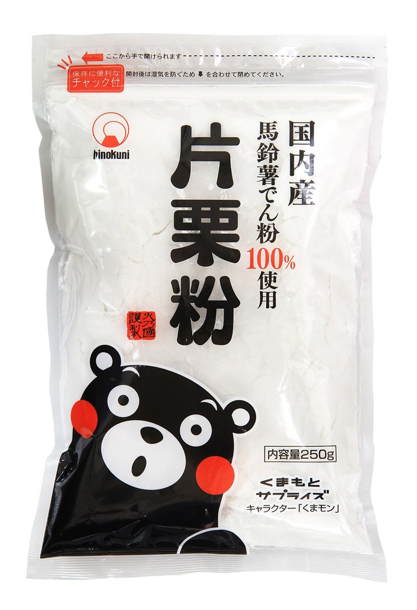 くまモン⭐️値下げ中 Amazon.co.jp: 火乃国 国産片栗粉(くまモン・チャック付) 250g