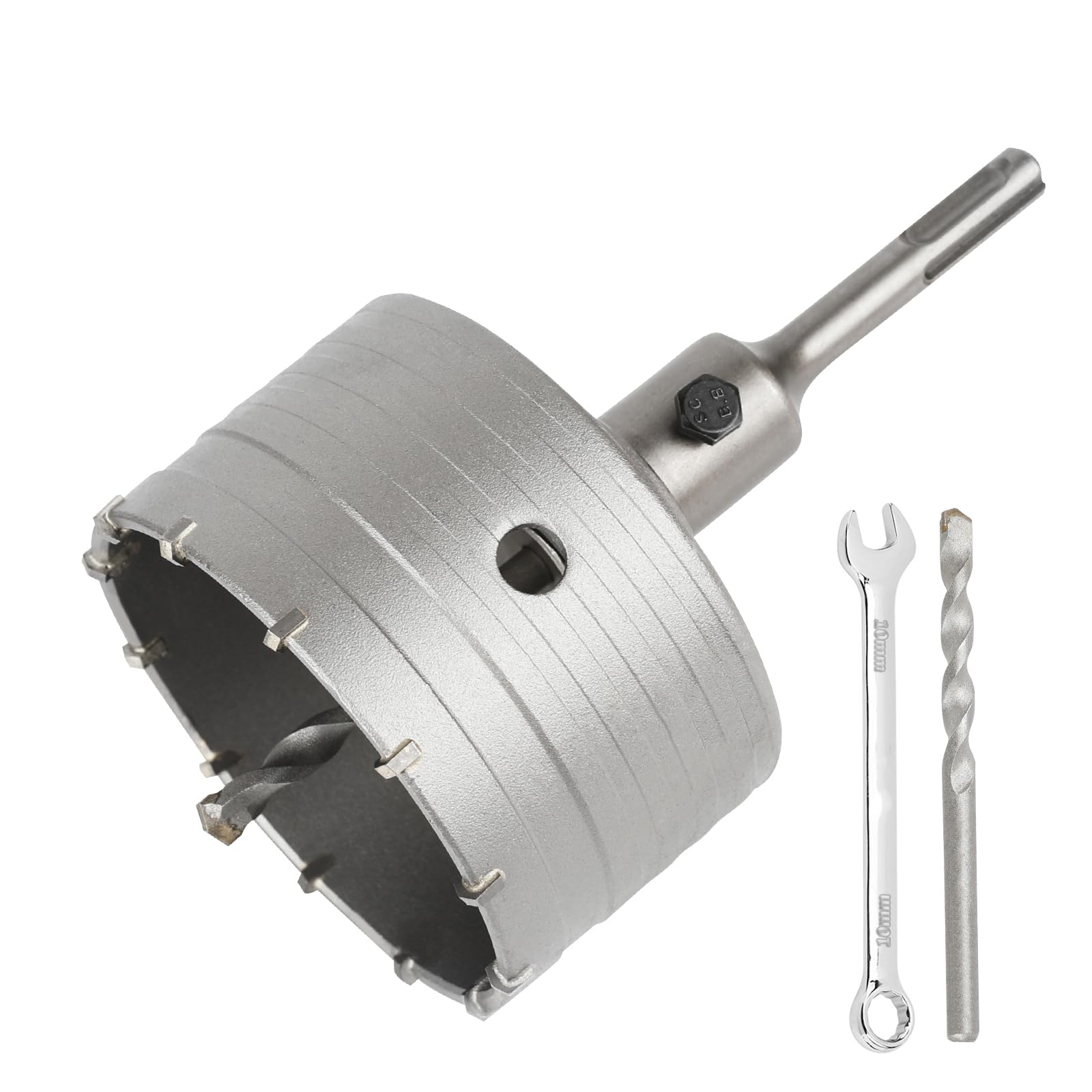 SUQIN Concrete Hole Saw diameter 95mm Concrete Core Drill Bit With 110mm SDS Plus Adapter And Center Drill 8x110mm,Wall Hole Cutter For Brick Concrete Walls Air Conditioning Openings