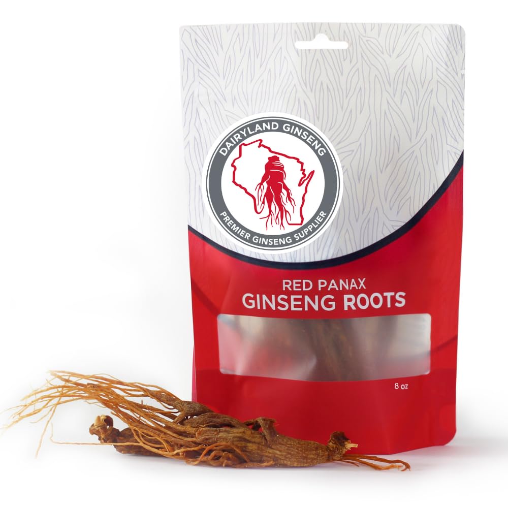 Red Panax Ginseng Root - 8 oz Pack of Korean Panax Ginseng Root - Authentic Korean Ginseng - Non-GMO, Gluten Free Ginseng Root - Use Ginseng in Soup, Tea, Congee
