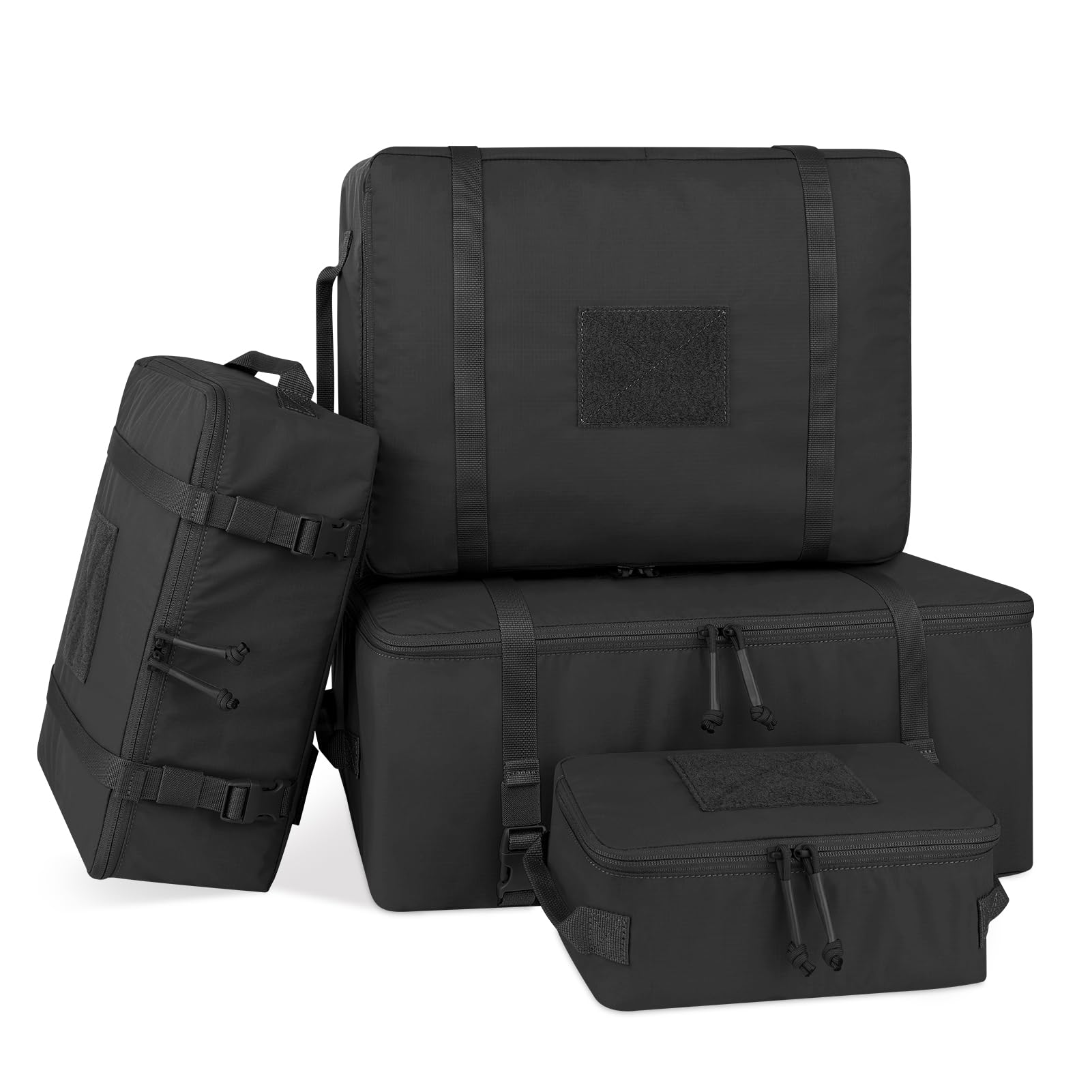 PETAC GEAR 4 PCS Tactical Modular Packing Cubes with Waterproof Material, Large Capacity Storage Bag, Easy Clean Outdoor Travel Organize Storage