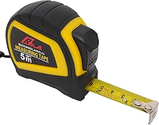 Auto-Lock Measuring Tape, 16-Feet (5M) Dual Side Retractable Tape Measure, Inch/Metric Scale, MID Accuracy, for Electricians, Carpenter, Surveyors and Engineers, with Rubber Protective Casing
