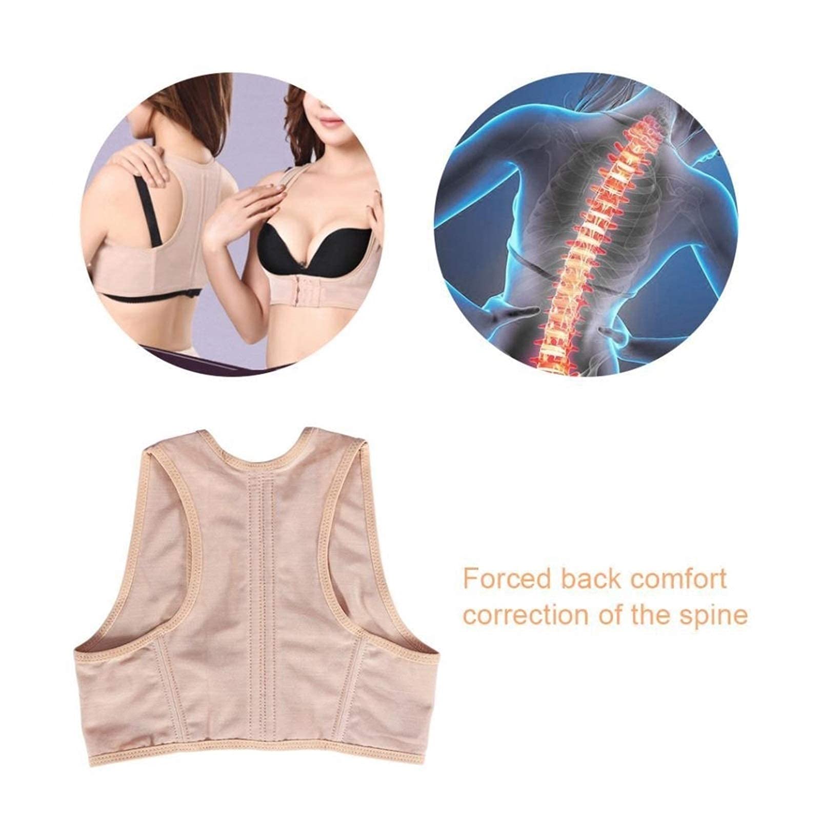 Corsetto Regolabile per la Schiena della Signora Brace Humpback Correction Band Beauty Chest Shaper Cintura di Supporto Correttore posturale per Busto da Donna (Dimensioni : Large) (L)