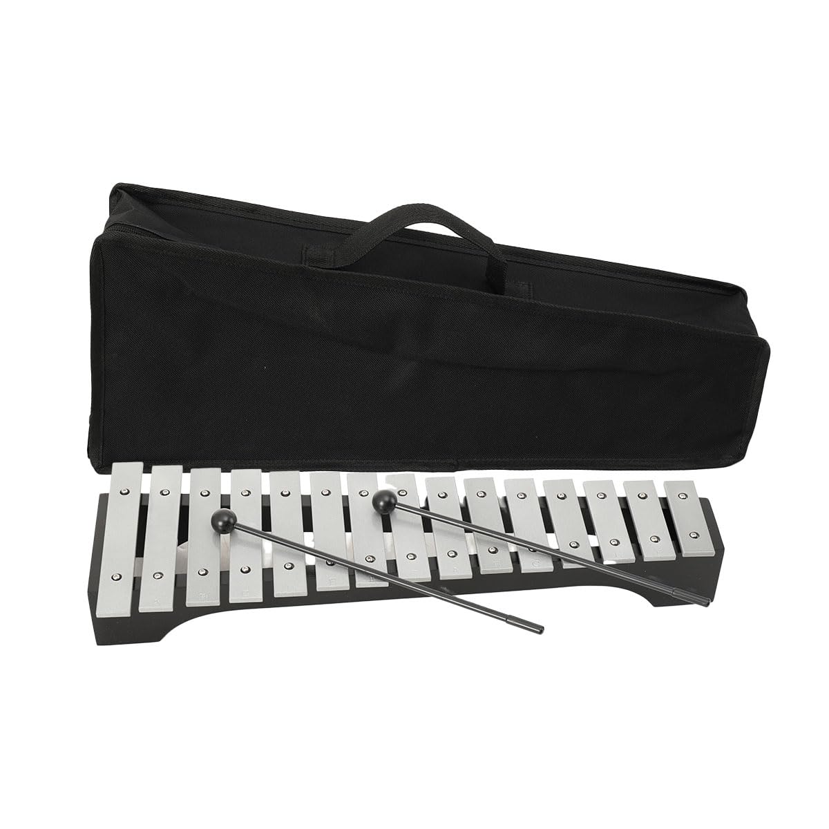 15 Note Percussion Glockenspiel Bell Kit, Percussion Xylophone with Mallets