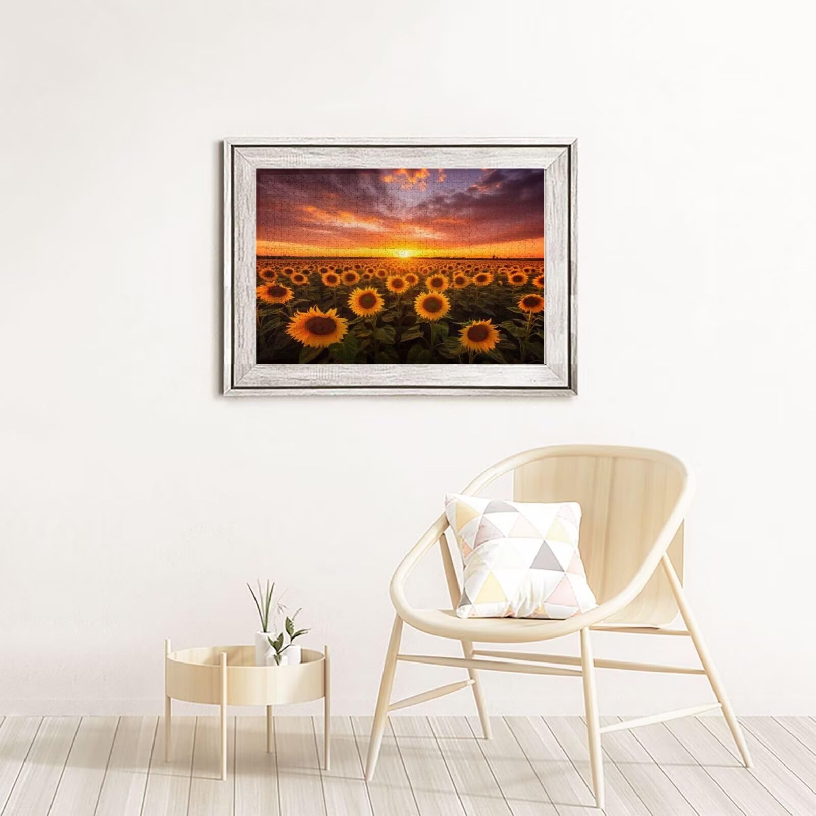 Puzzle 2000 Teile, Puzzle Erwachsene, Holzpuzzle Blumenmeer Impossible Jigsaw, Clevere Rätsel, Farbe Jigsaw mit Geschenkbox Verpackung for Room Decor, Geschenke für Frauen Sonnenblume 100x70cm p-1675