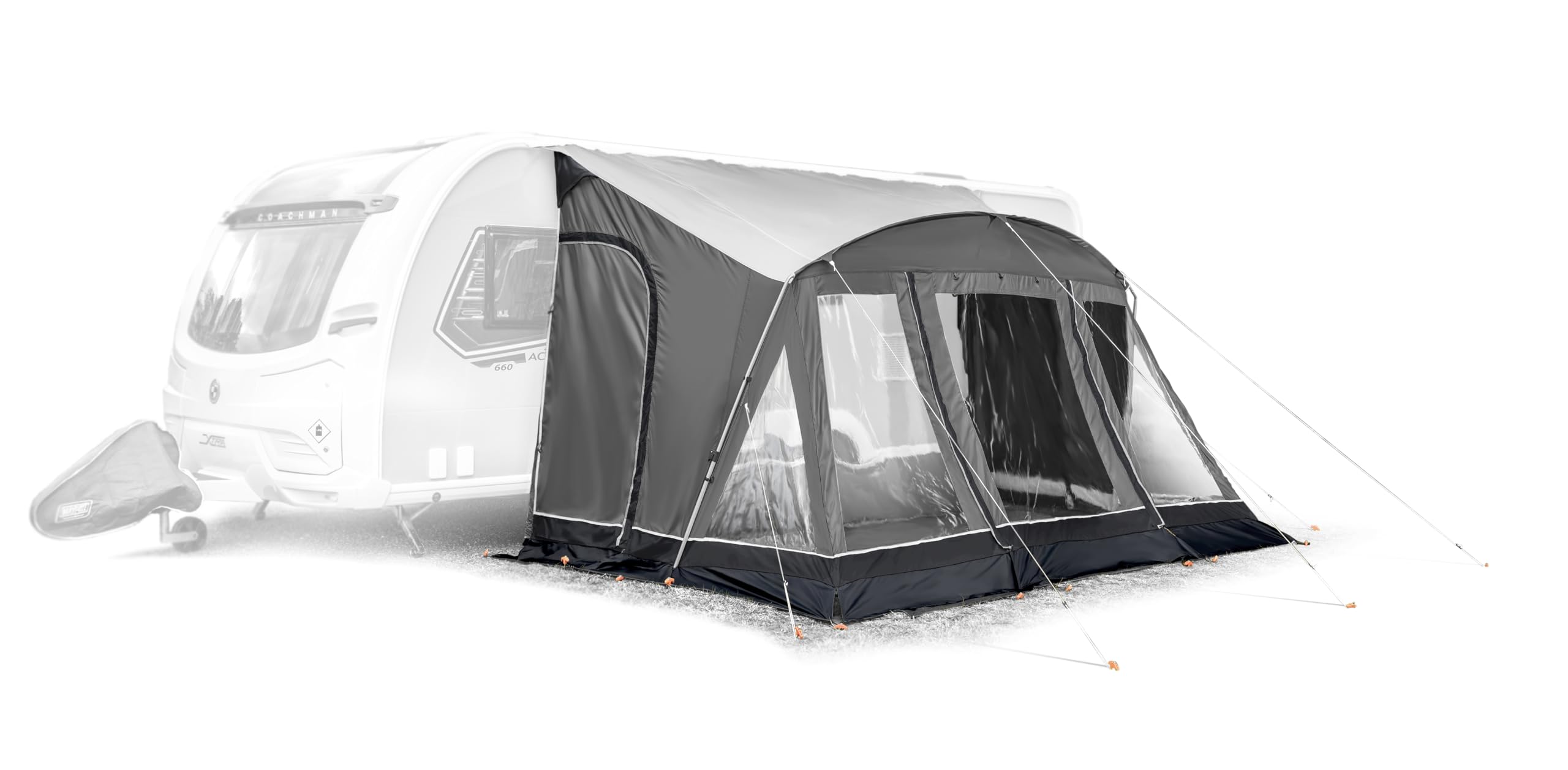 Maypole Stoneleigh 390cm Poled Porch Awning Suitable for Caravans and Motorhomes with an Awning Channel Height of 235 to 250cm