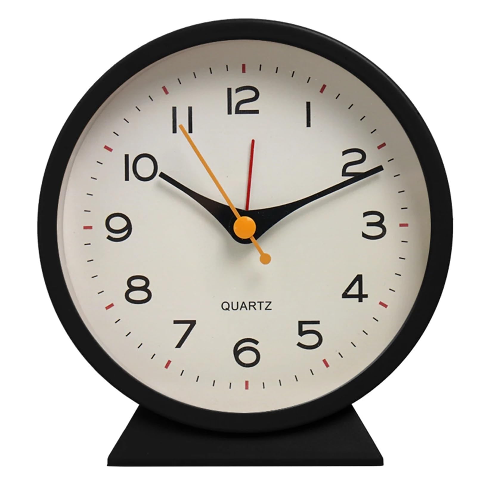 MZPOZB Shower Clock 1pc Simple Metal Small Alarm Clock Creative Bedside Desktop Mute(Black)