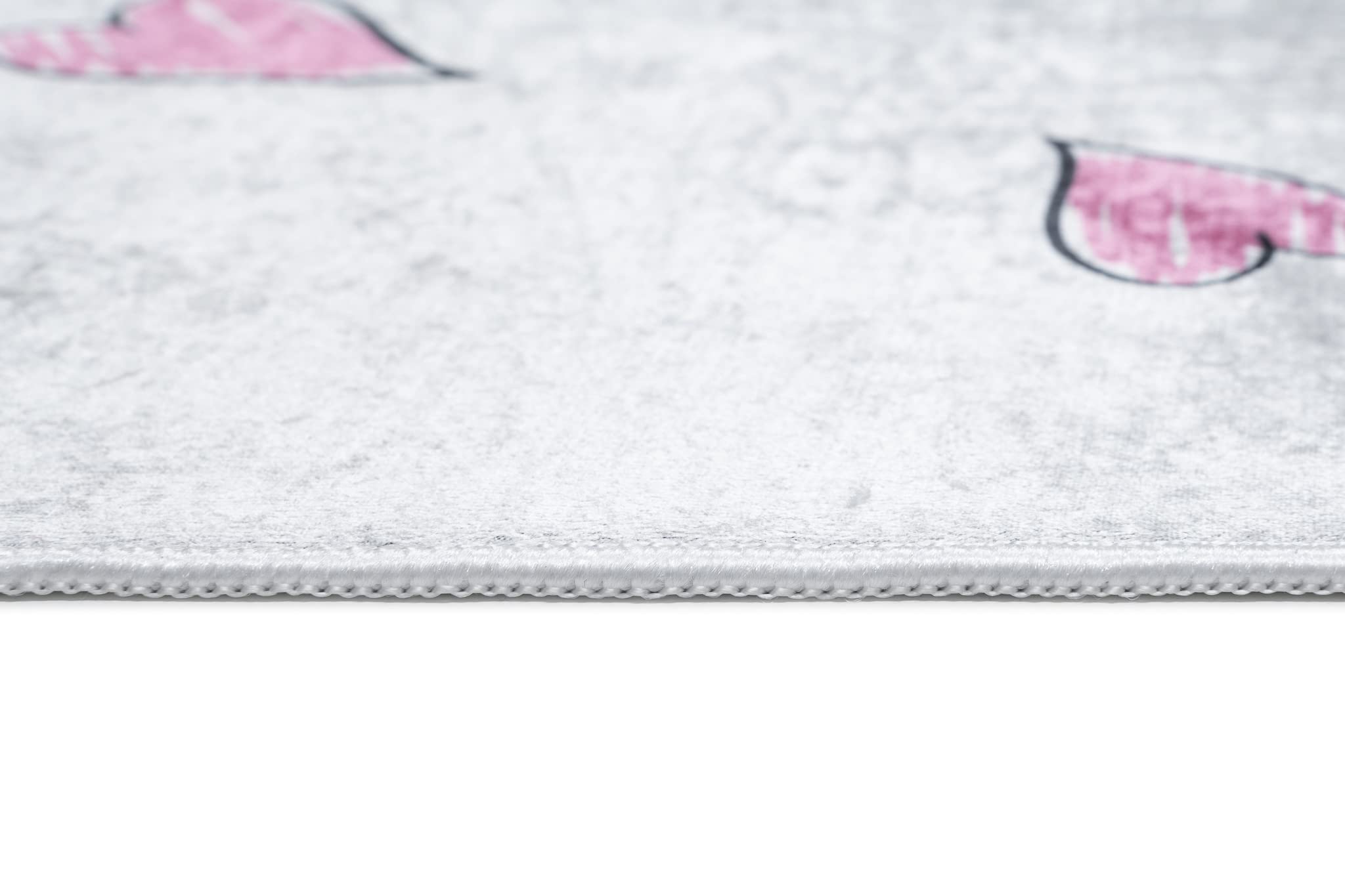 TAPISO Emma Tappeto Gioco Bambini Sala Giochi Cameretta Stanza Bambini Stampato Rosa Danzatrice Gatto Antiscivolo Lavabile in Lavatrice 160 x 230 cm