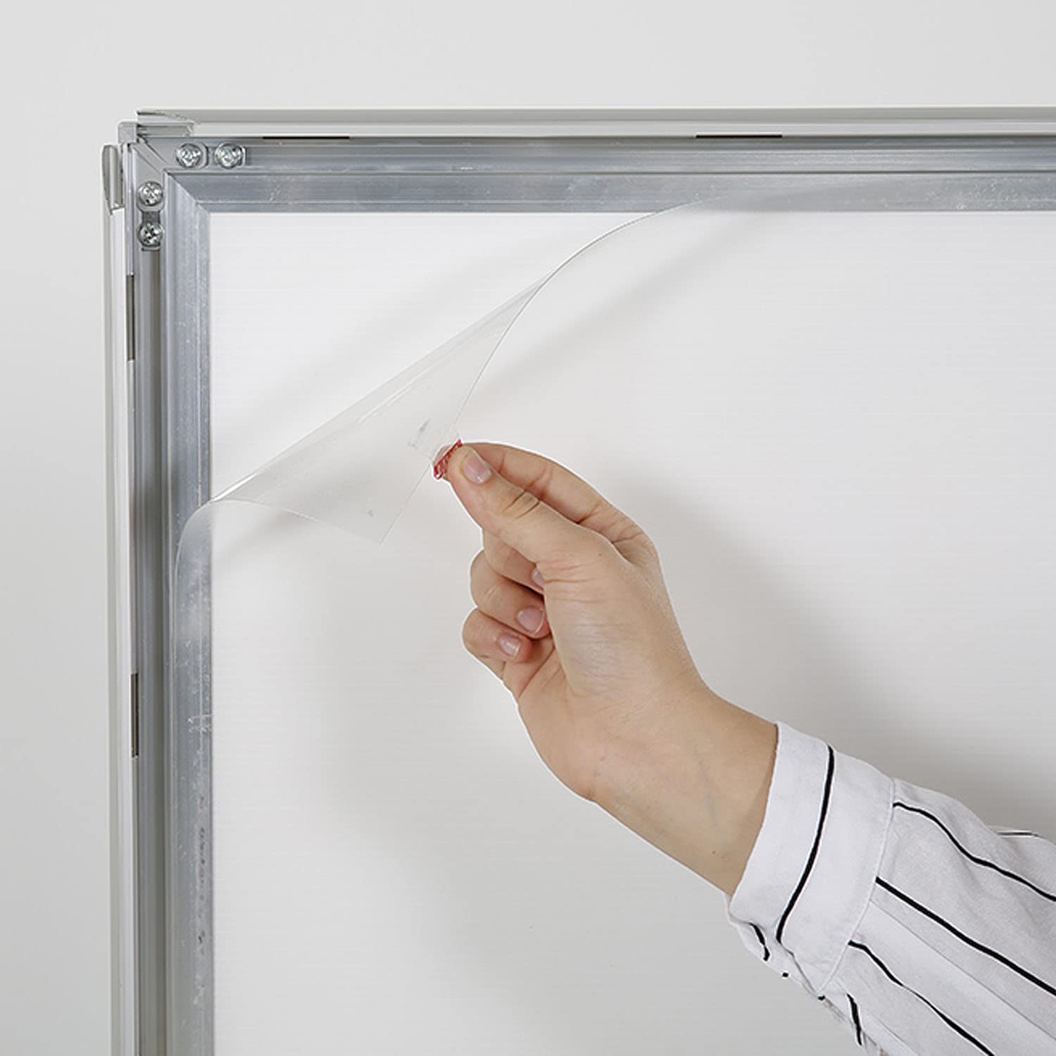 DisplayLager Customer - Tope de doble suspensión para carteles (modelo Wind-Pro para DIN A1, 594 x 841 mm, resistente a la intemperie, peso para altas velocidades del viento y ruedas (A1, gris)