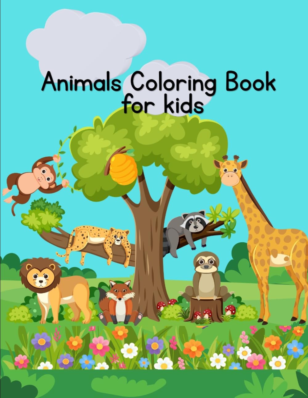 Animal Coloring Book for Kids: Fun and Easy Coloring Pages for Boys and Girls Ages 3–8