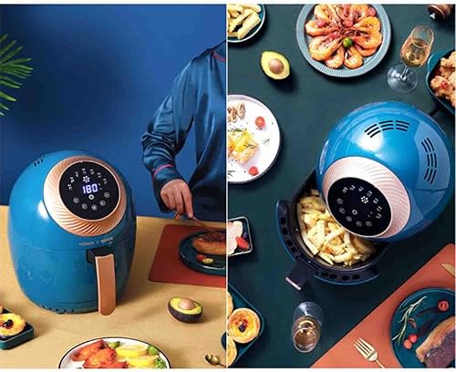Miniatura 2 de Freidora de aire sin aceite de 5L, freidoras de aire, circulación de aire caliente de 360, para uso doméstico, temporizador y control de
