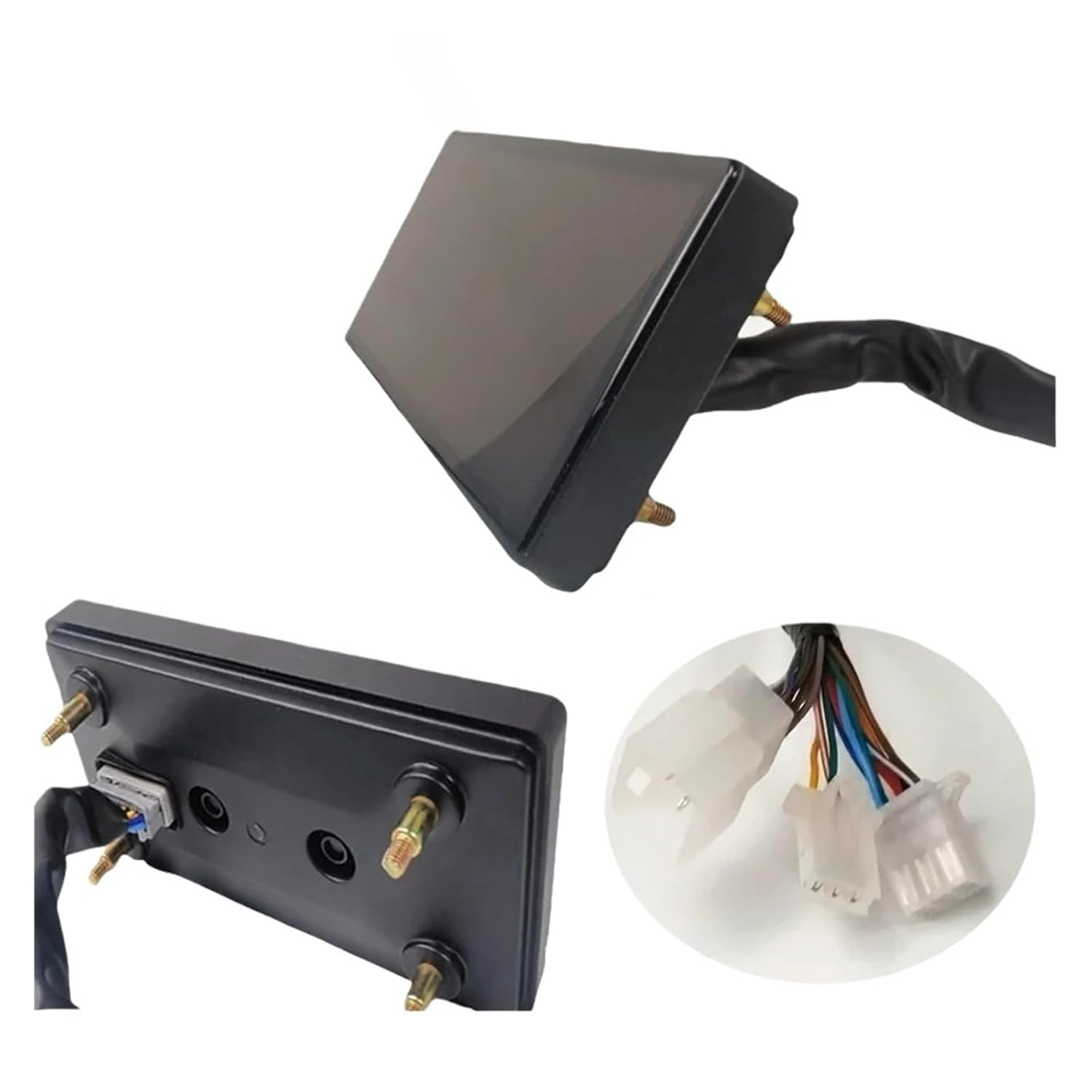 Motorcycle Speedometer Tachometer 12V Universal Adjustable Screen Digital Gauge Meter Motorcycle Speedometer Tachometer Odometer Dashboard Assy