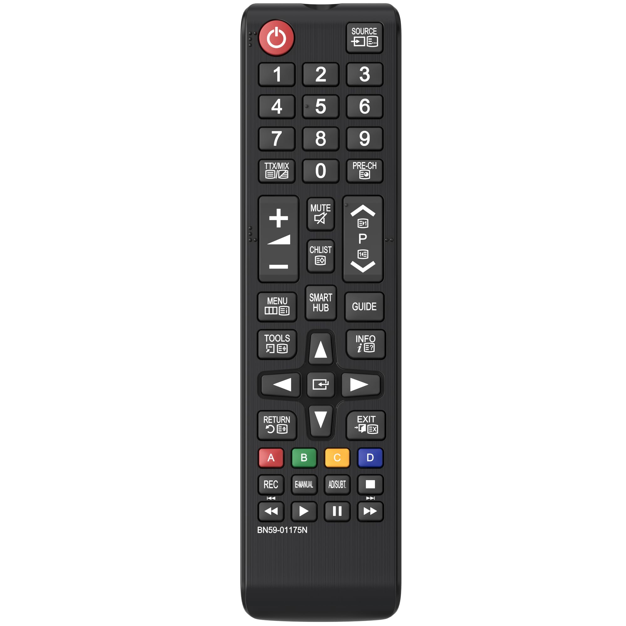 Télécommande pour Samsung TV Universelle - Compatible Uniquement avec Toutes Les Téléviseurs Samsung (Noir)