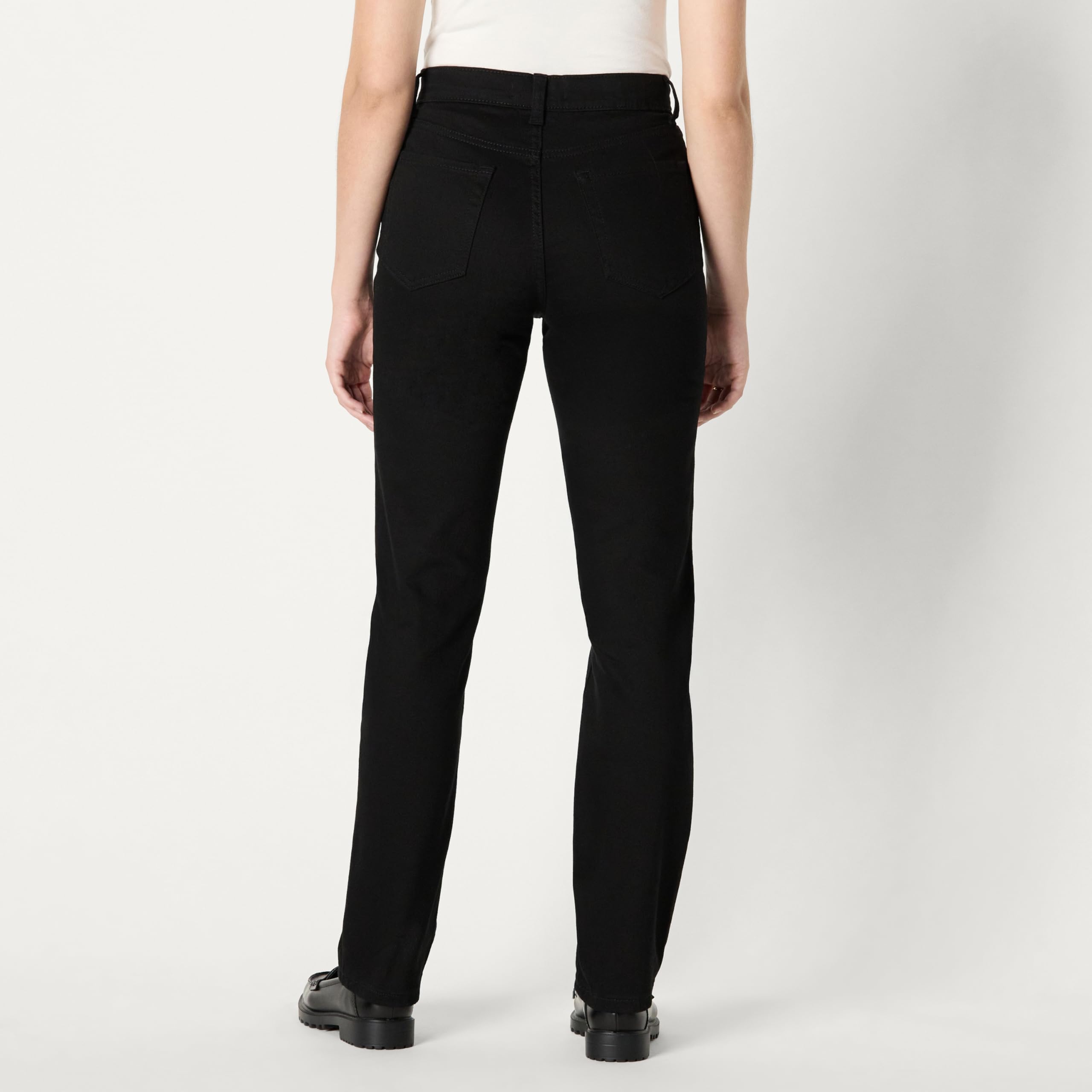 Amazon Essentials Jean à Jambes Droites et Taille Haute Femme
