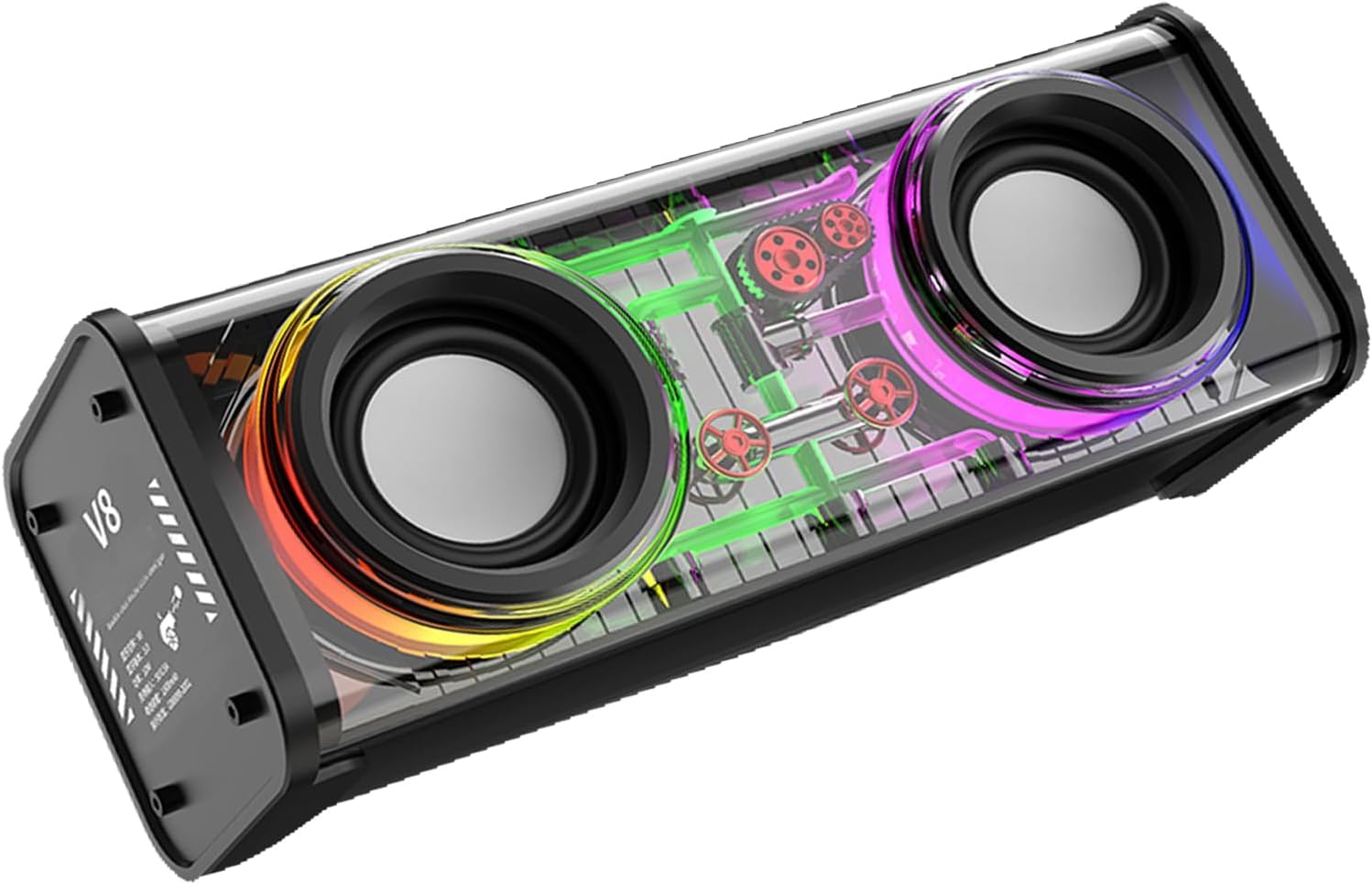 Bluetooth Wireless Speaker Dual Speaker Speaker Portable Handheld Speaker Outdoor Bluetooth Wireless Speaker Can be Used for Beach Party, Camping Party, Friends Gathering (Black)