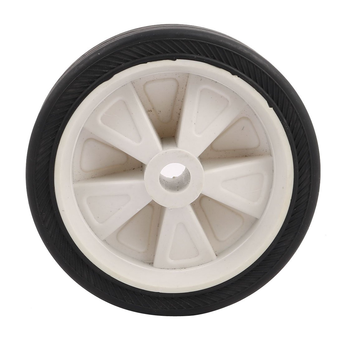 Roue Poussette 125mm Avec Frein - Poulie Plastique Robuste Tube 30x16mm