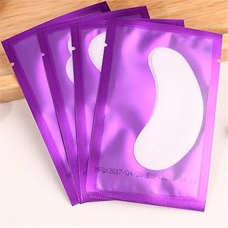 200 Pairs Set，Eye Gel Patches,Under Eye Pads Lint Free Lash Extension Eye Gel Patches for Eyelash Extension Eye Mask Beauty Tool (purple)