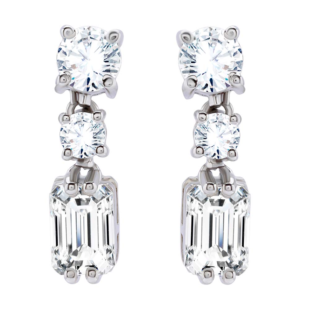 Izaara Women's 92.5 Sterling Silver Small Dangle Earrings