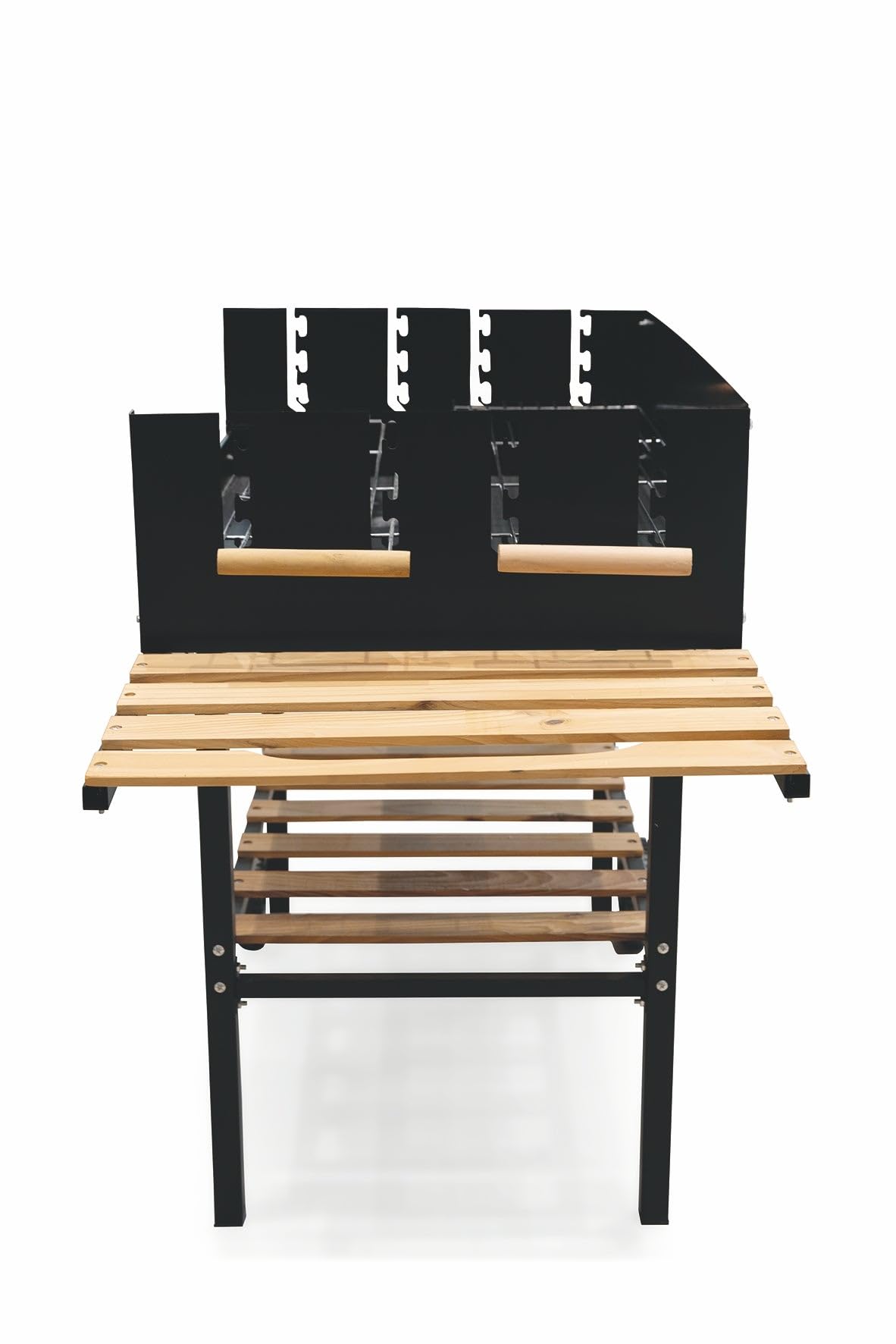 Galileo Barbecue con Ruote Rettangolare 126x56x87 cm Nero