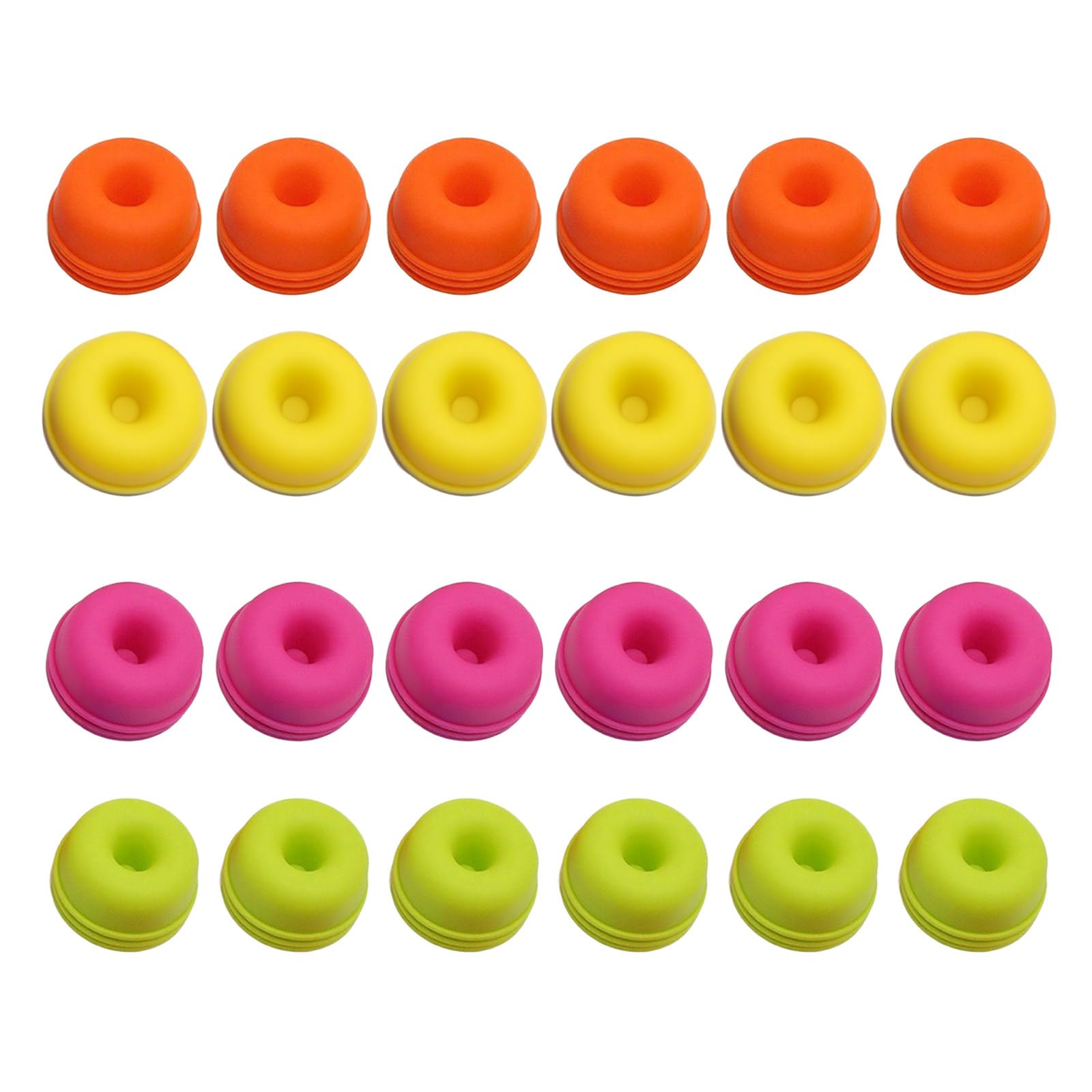 Jazuaiao 24PCS Silicone Baking Cups Doughnuts Molds for Oven Safe Cake Making Dishwasher Friendly Bakewares Baking Cups
