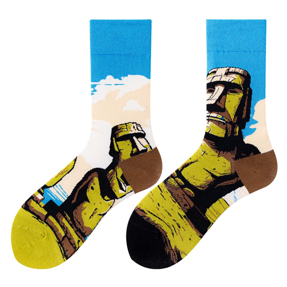 Calcetines Divertidos Unisex para Mujer y Hombre con Diseños Asimétricos en Par - Temas Animales, Comida, Fruta, Deporte y Arte en Algodón - Ideal para Regalos — view 75