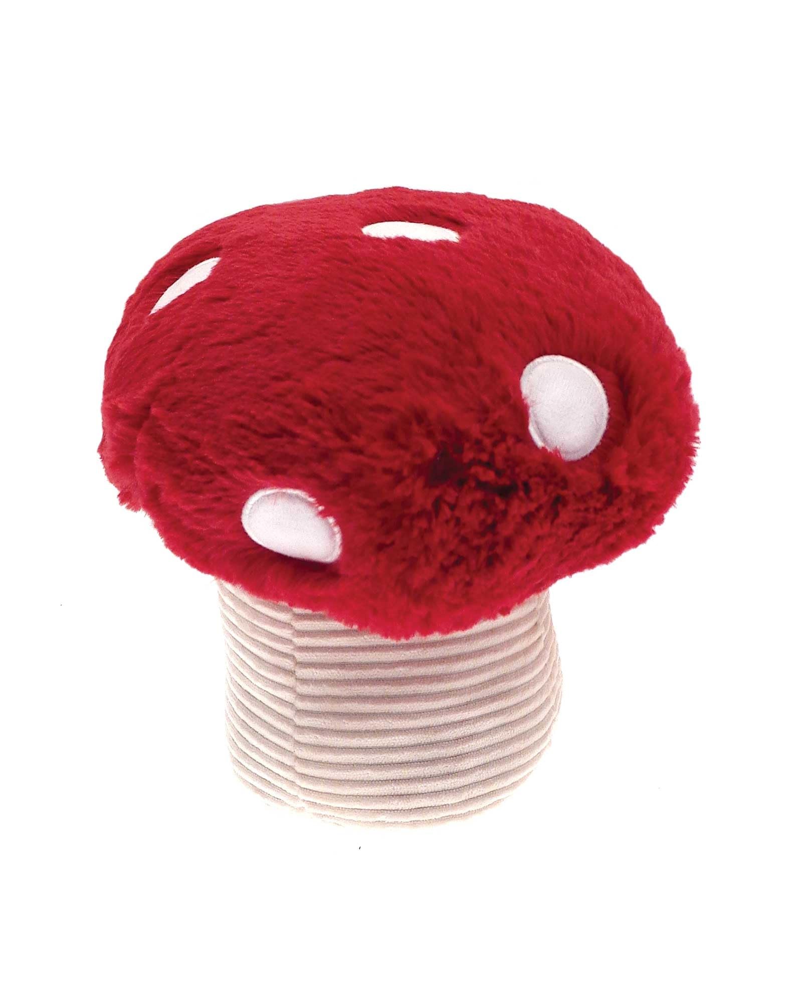 B4E Toadstool Door Stop, Red Plush Mushroom Design with Weighted Base, 25cm, Decorative Home Accessory