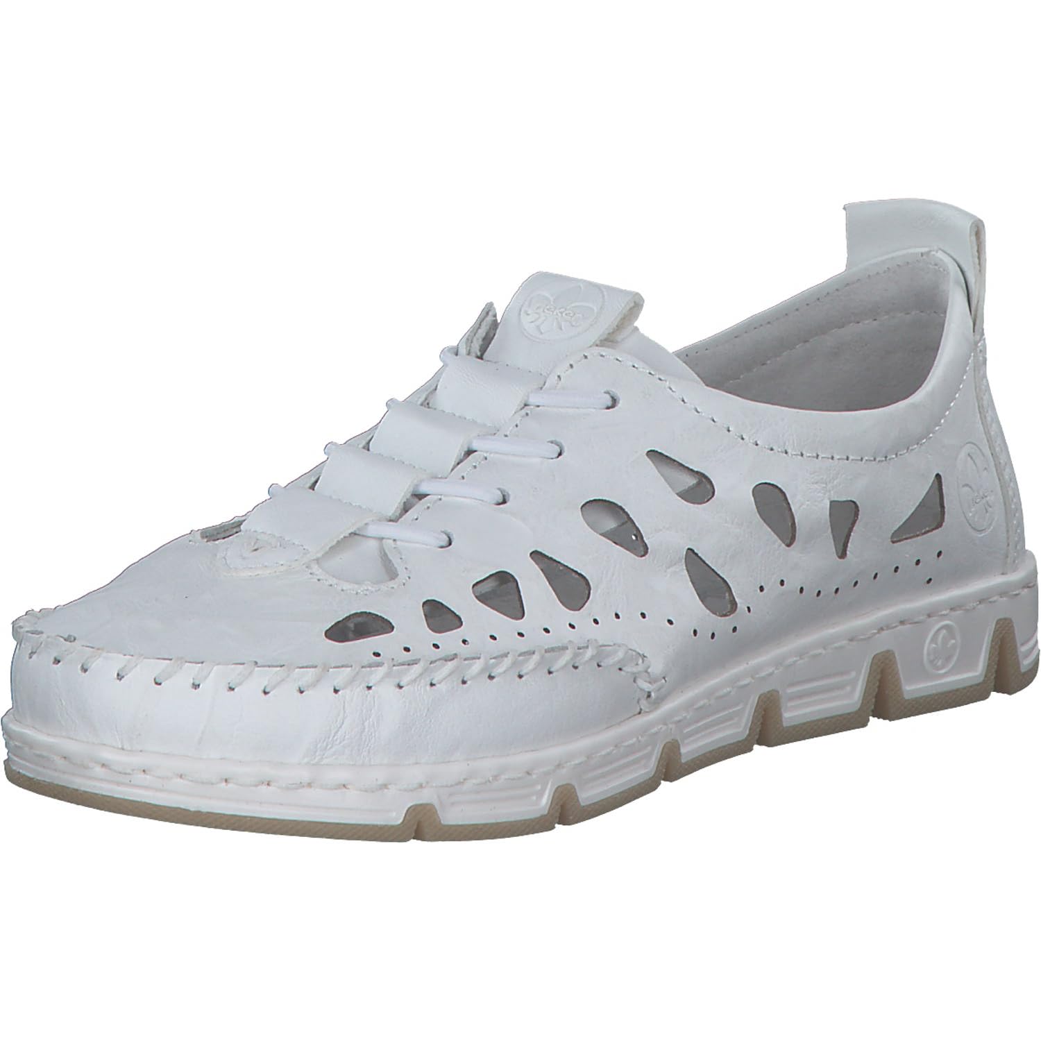Rieker 49956 Women's Low-Top Trainers, White 80, 7.5 UK